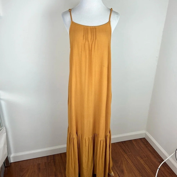 Anthropologie The Odells Oro Maletto Swingy Ruffled Maxi Dress - Picture 4 of 13